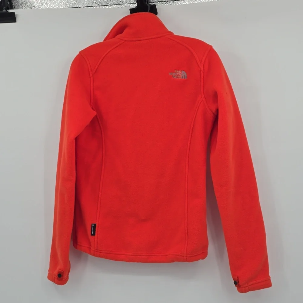 The North Face Orange Full Zip Fleece Jacket Women's Size XS.